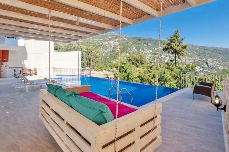 VİLLA MOR-Kalkan İslamlar'da jakuzili korunaklı villa